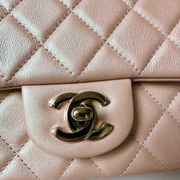 —SOLD— 21S Chanel Mini Rectangular beige iridescent - Picture 12 of 12